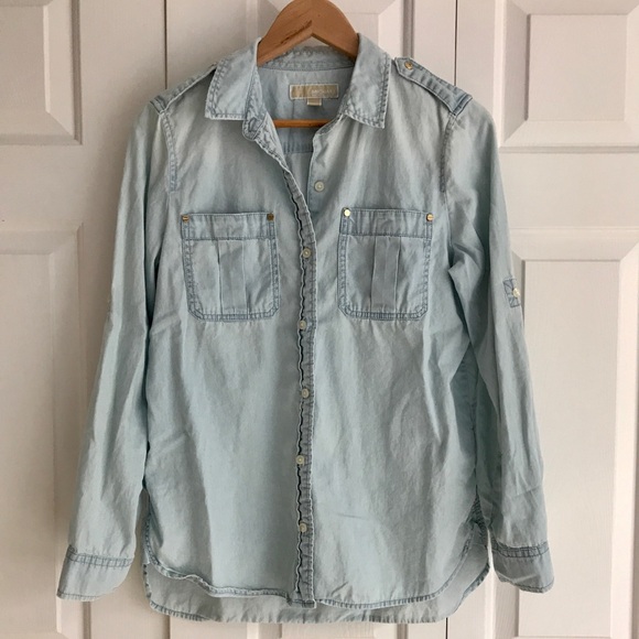 MICHAEL Michael Kors Chambray Button Up - Picture 1 of 4